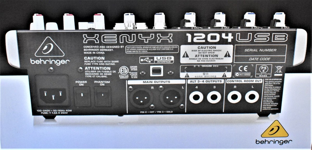 Behringer XENYX 1204 USB Premium 12-Input 2/2-Bus Mixer Behringer XENYX 1204 USB Premium 12-Input 2/2-Bus Mixer