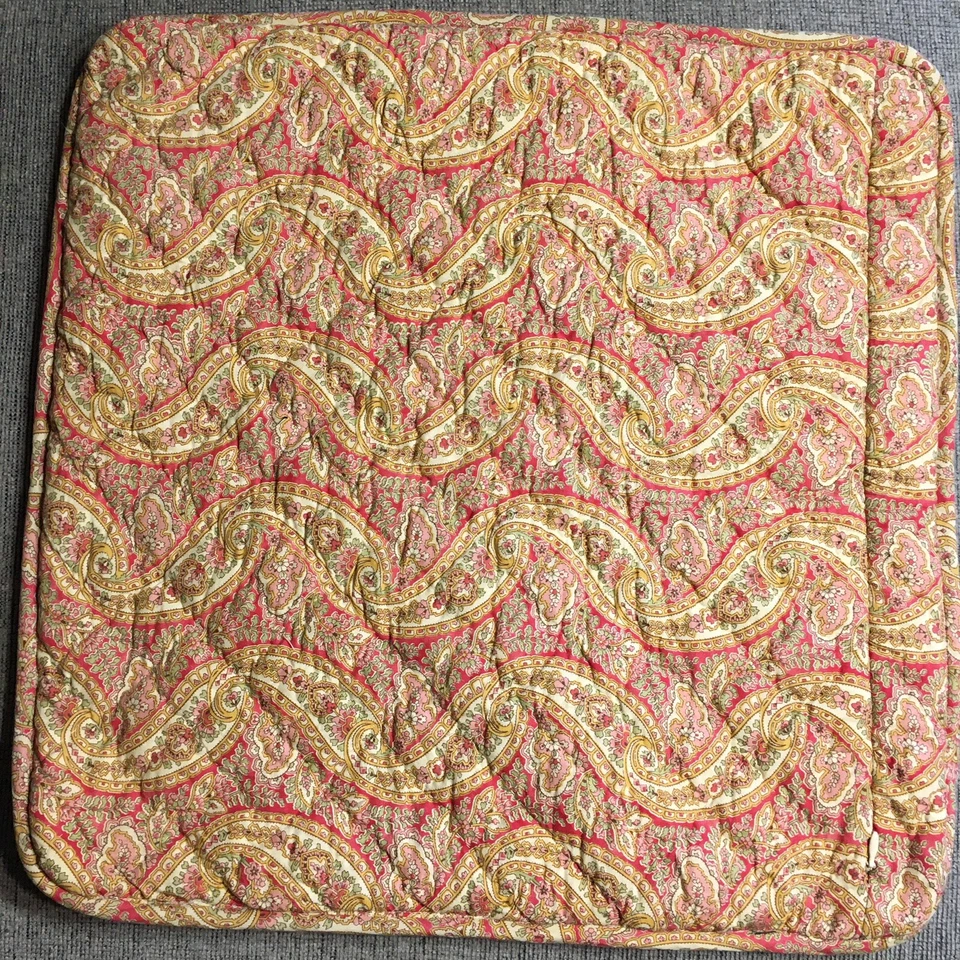 Juego de 1 almohada acolchada de algodón con cremalleras florales de algodón Garnet Hill Euro 18x18 pulgadas Foto 3 de 4