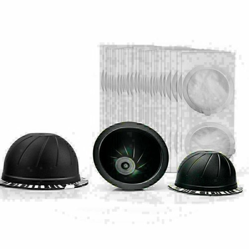 Refillable Coffee Capsules + Disposable Aluminum Foil Tool For Nespresso Vertuo - Picture 10 of 11