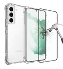 Pour Samsung S22 S21 Coque Coque TPU Transparente avec Vitre HD Protecteur d'écran