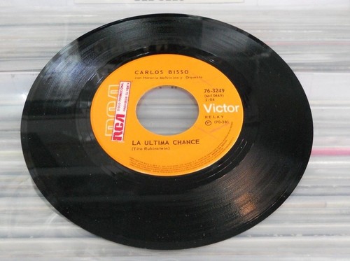 CARLOS BISSO -TODO ES POR TI / LA ULTIMA CHANCE- PROMO 1970 MEXICAN 7" SINGLE CS - Picture 3 of 4