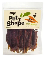 Pet 'n Shape Chik 'n Skewers – Natural Duck Wrapped Rawhide Chew Dog Treats -