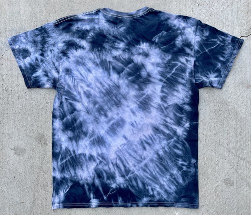 R. Kelly x Calvin and Hobbes Bootleg Tie-Dye T-Shirt Tee (Blue) LARGE Rare - Picture 2 of 6