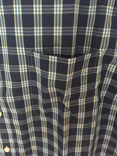 Saddlebred LT Button Front Big and Tall Short Sleeve Shirt Navy Plaid Mens NWT - Picture 4 of 7