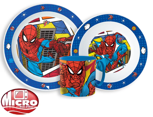 Marvel Spider-Man Children's Dishes Set 3 PC Essset Breakfast Set Geschirrset - Picture 3 of 7