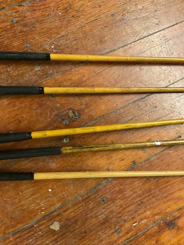 Antique Hickory Wood Shaft 7 Club Lot of Hickory Faux Wood Golf Clubs - Picture 22 of 23