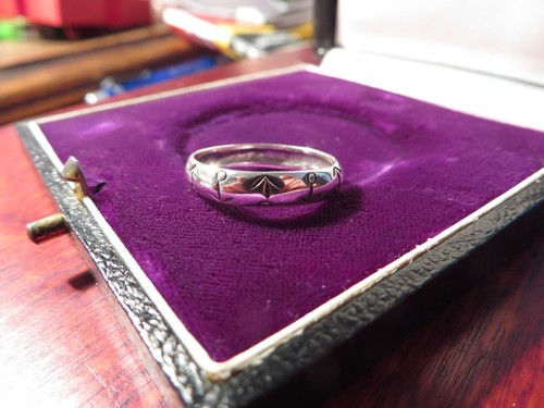 Schöner 925 Silber Ring Schlicht Indianer Ethno Pfeil Symbole Mystisch Edel