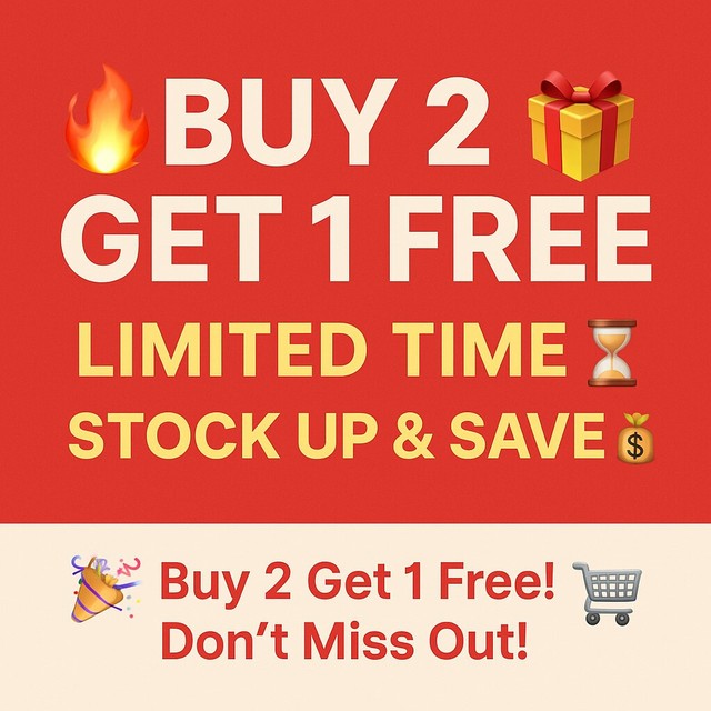 Buy 2, get 1 free