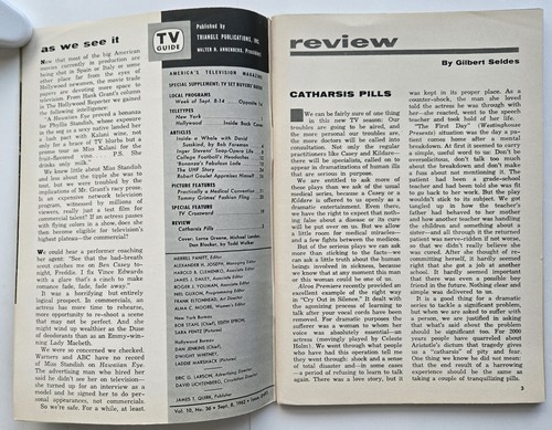 TV Guide September 1962 Besetzung von Bonanza Lorne Green Michael Landon & Dan Blocker - Bild 5 von 15