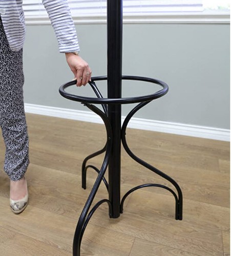 Traditional Metal Coat Rack Umbrella Stand Entryway Jackets Hats Bags FREE SHIP - Picture 3 of 6
