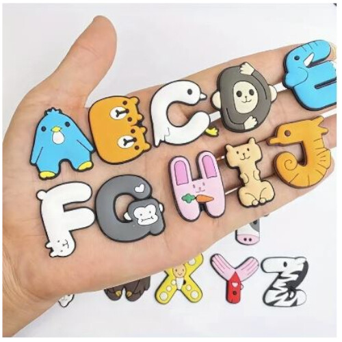 Super süßes Tieralphabet - Charms für Krokusse/Schuhe lustig - Buchstaben Jungen Mädchen - Bild 14 von 119