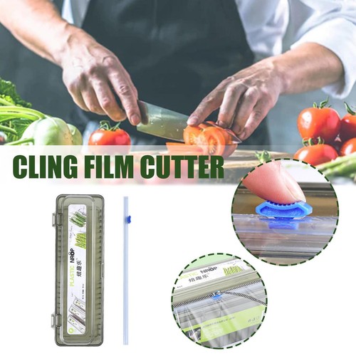 Cling Film Dispenser Holder Cutter Food Wrap Kitchen Foil Food Plasti FAST - Picture 2 of 10