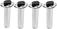 4X Boat Fishing Rod Holder Stainless Steel 90 Degree Flush Mount Pole Holder