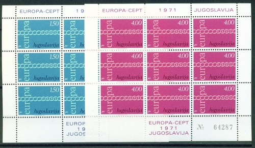 JUGOSLAWIEN; 1971 Europa-Cept 1416-17 Kleinbogen **, (9609)+