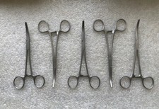 LOT of 5 NEW Rochester-Pean 6 1/4" Curved Forceps by Columbia ~ FREE SHIPPING