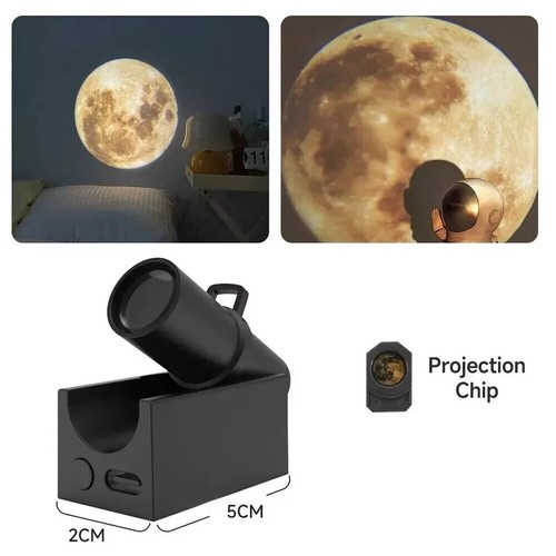 LED USB Luz Nocturna Luna Proyector Atmósfera Lámpara Planeta Reino Unido - Imagen 3 de 7