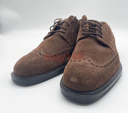 Nuevo Cole Haan Punta de Ala Oxford Para Hombres Gamuza Talla 8 Marrón Zapatos de Vestir - Imagen 1 de 9