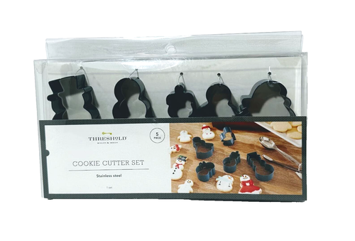 Juego de 5 piezas cortador de galletas de Navidad con forma de muñeco de nieve de umbral de acero inoxidable - Imagen 1 de 2