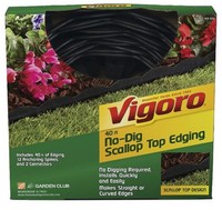 Vigoro Flexible Durable Decorative Polyethylene Scalloped No Dig Edging Kit Vigoro Flexible Durable Decorative Polyethylene Scalloped No Dig Edging Kit