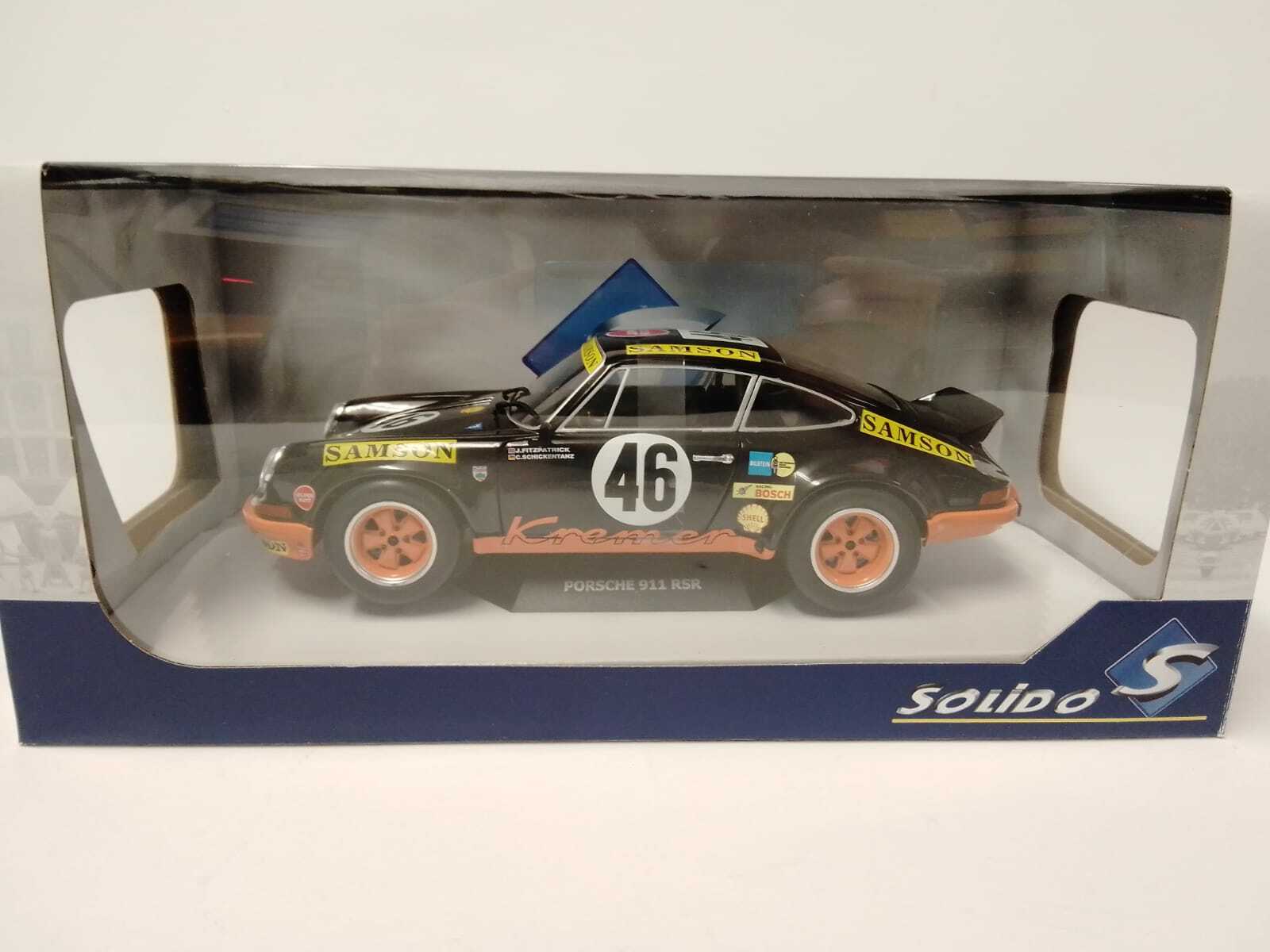 Solido Porsche 911 Rsr Kremer N 46 24h Spa 1973 J. Ftzpatrick C.schickentanz 1:18 1801110