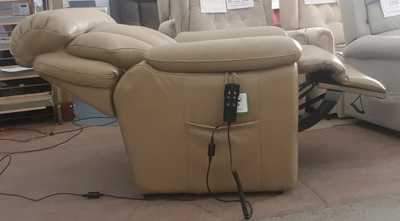 DFS Supreme Triple Motor Leather Riser Recliner Chair Possible Delivery eBay