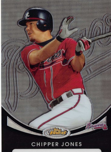 Chipper Jones 2010 Topps Finest Refractor Baseballkarte 16 #D 337/599