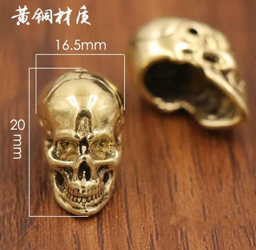 3pcs Skull Bracelet Beads Necklace Beads Paracord Lanyard Beads Skull Pendant - Picture 3 of 3