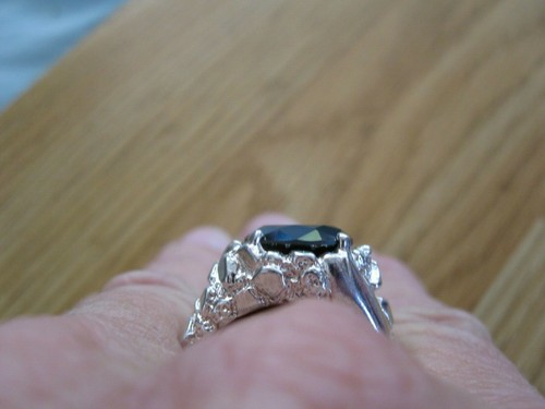 5.30ct MENS 100% REAL BLACK DIAMOND RING,CERTIFICATE,FREE DIAMOND TESTER Size 11 - Picture 9 of 12