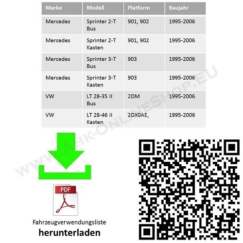 AHK VW ES7 LT II 28-35 28-46 Bus Kasten 95-06 Anhängerkupplung E-Satz komplett
