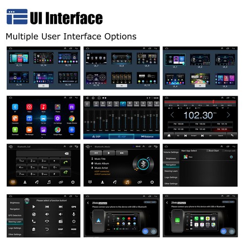 2 DIN Android 13 Carplay Stereo Radio 2+32GB GPS Touchscreen Wifi Head Unit 9" - Bild 12 von 14