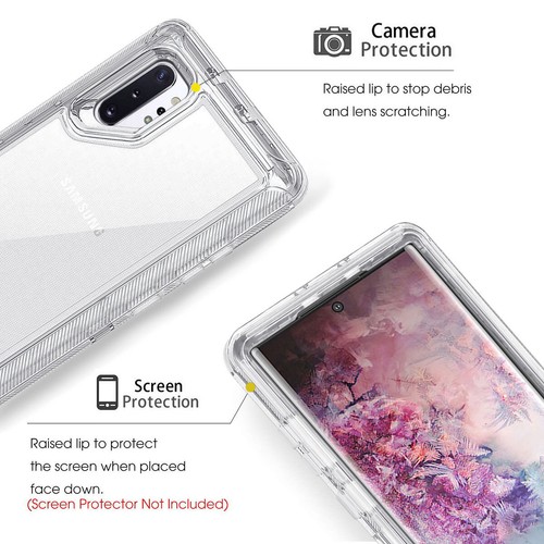 For Samsung Galaxy Note 10 20 Ultra 9 Case Shockproof Clear Cover Tempered Glass - Picture 8 of 32