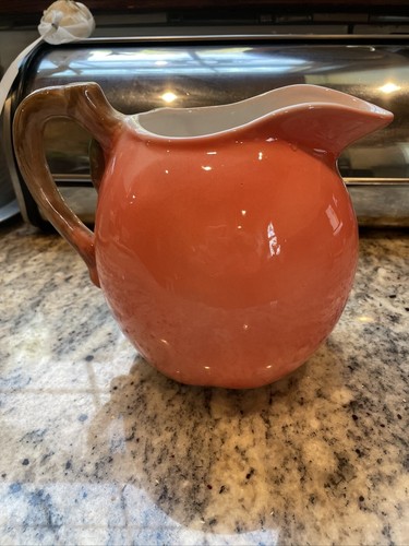 Vintage Ceramic Peach Pitcher Kitschy 7” Tall 20” Round - Picture 4 of 7