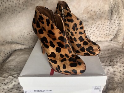Schutz calf hair Leopard bootie