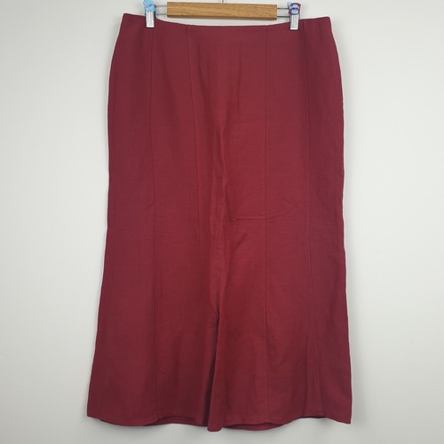 Wallis Linen Skirt Suit Women's Skirt UK 16 & Jacket UK 18 Red Fit and Flare - Picture 13 of 24