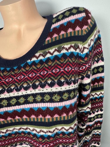 Talbots Damen 1X Pullover Fair Isle Pulli Perlen Bunt Wollmischung Pulli - Bild 14 von 14