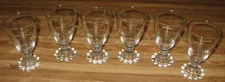 Anchor Hocking Boopie Clear Cordial/Juice Glasses 4.5"/Set Of Six/Mint Condition