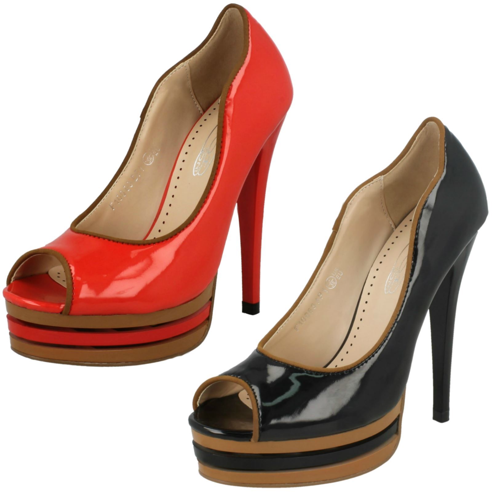 Moda jest prosta i niedroga Spot On Ladies Peep-Toe Platform Stilettos Moda jest prosta i niedroga Spot On Ladies Peep-Toe Platform Stilettos