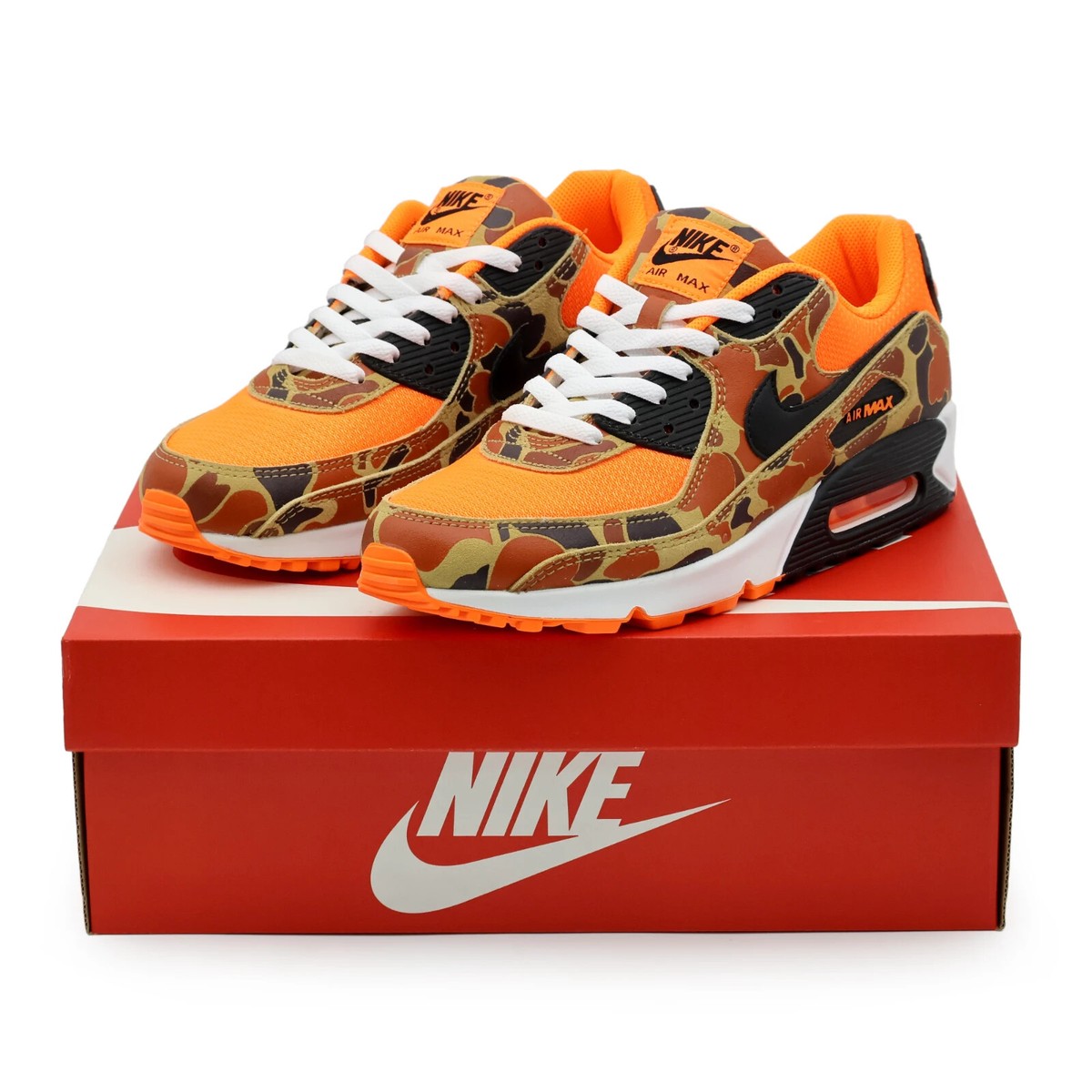 CW4039-800 Nike Air Max 90 Total Orange Duck Camo Black (Men's) | eBay