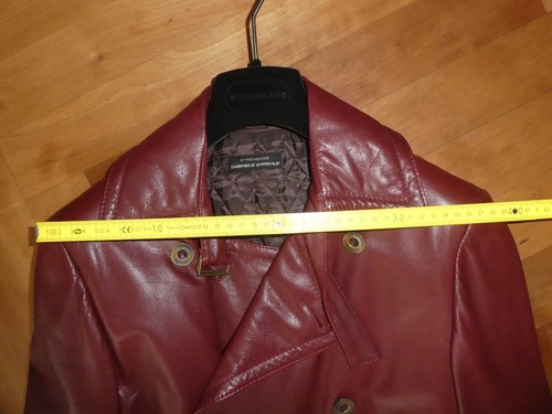 STRENESSE echt Leder Mantel XS 32 34 36 weinrot dunkelrot bordeaux Futter w.NEU - Bild 5 von 20