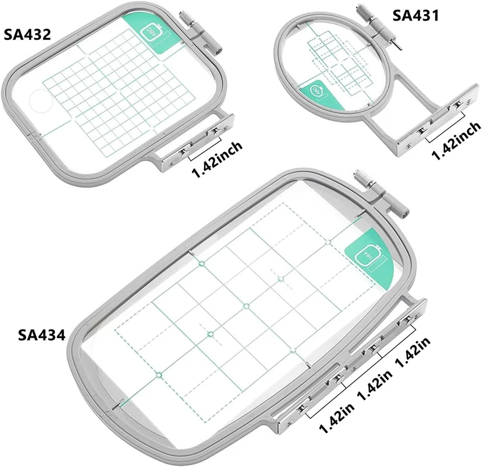 Embroidery Hoops 3 in 1 Set (SA431+SA432+SA434) for Brother - Image 2 of 4