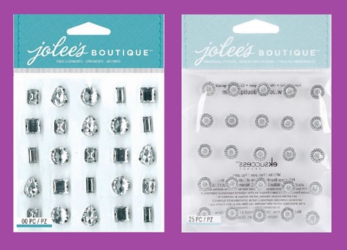 Jolee's CLEAR SET GEMS - DIAMOND DUAL TONE PRIZM Sticker Strass Hochzeit - Bild 1 von 3