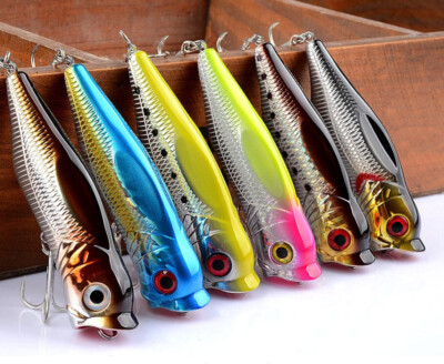 2PCS Hard Popper Fishing Lures 17g Topwater Bait Crankbaits Trolling Artificial