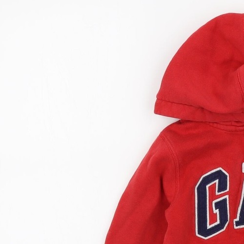 Gap Boys Red Collared Colourblock 100% Cotton Full Zip Jumper Size XS - Picture 6 of 12