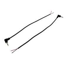 10 3.5mm 1/8" TS Mono Angle Male Bare Wire Open End Connector Audio Cable Repair