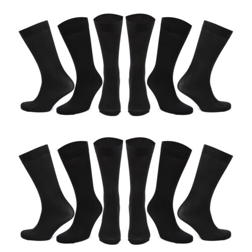Mens black socks 12 pairs cotton rich socks mens - Picture 3 of 22