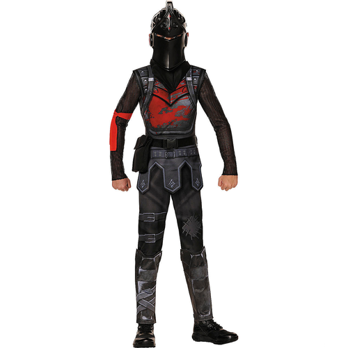 Kids Fortnite Black Polyester Jumpsuit Black Knight Costume - Playboy