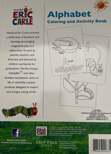 World Of EricCarle Hungry Caterpillar Alphabet/Numbers Coloring & Activity Book - Picture 5 of 6