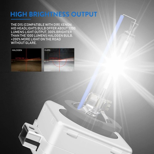 2x D1S HID Bulbs 35W AC Factory Headlight Direct Replacement 8000K Iceberg Blue - Picture 6 of 9