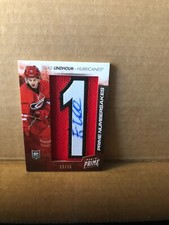 2013-14 Panini Prime Numbersakes Autographs #NUEL1 Elias Lindholm 22/25