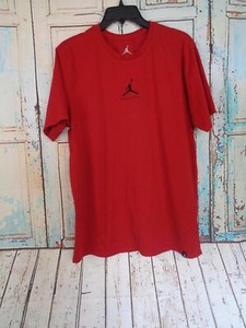Nike-Air-Jordan-Red-Men-s-L-T-shirt-SS-Sports-Athletic-Graphic-Basketball